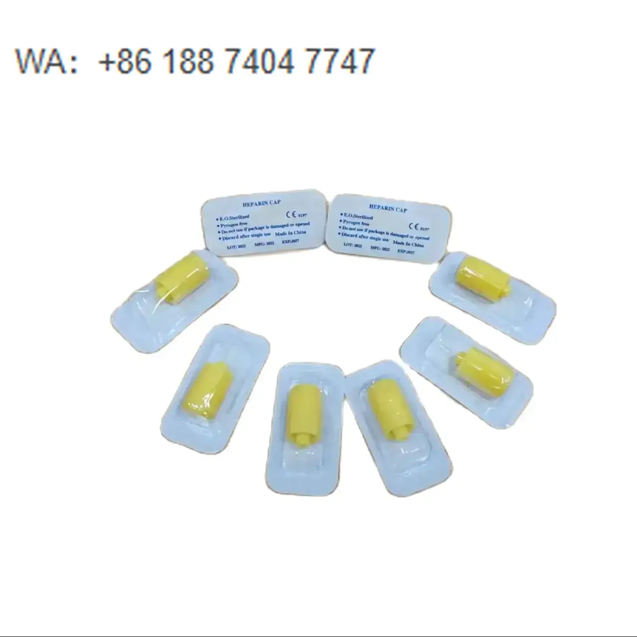 Animal Heparin Cap Sealing Tube Attching To IV Cannula Catheter Mounthing With Luer Lock Sterile Single Use Tools