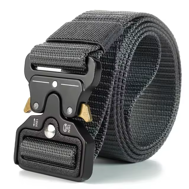 Red Ears Plastic buckle tactical belt men's multifunctional military fan canvas belt outdoor faux nylon training waist belt - Image 18