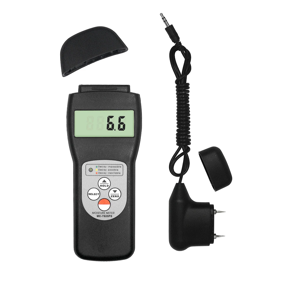 

Induction Moisture Meter MC-7825S Wood Bamboo Cotton Tobacco Herbs Paper Building Materials Soil 0%~80% Digital Moisture Meter