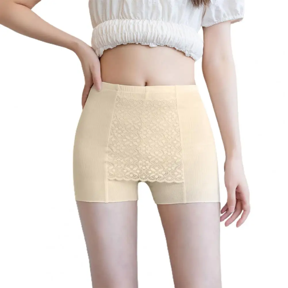 

Useful Women Shorts Elastic Waist Washable Summer Women Safety Under-Skirt Pants Smooth to Touch Safety Shorts for Girl