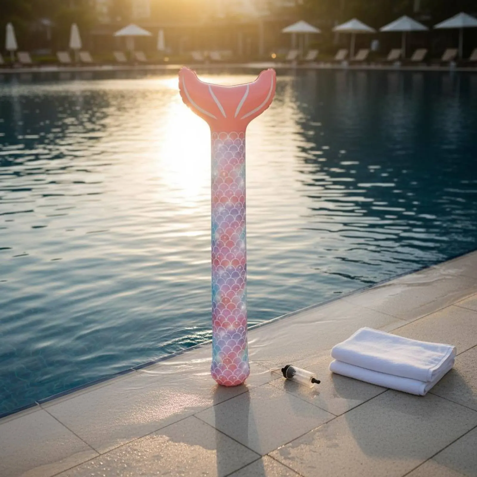 

Inflatable Swimming Stick Leak-Resistant Inflatable Water Stick Creature Pool Tube Hidden Air Air Vent Colorful for Children