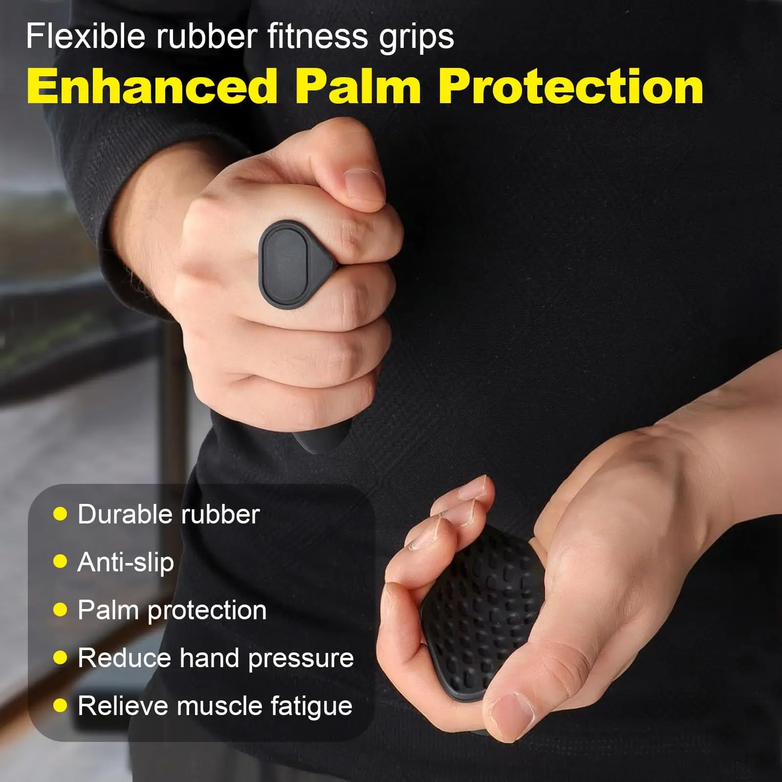 Silicone anti-slip grip protectors for weightlifting dumbbells preventing calluses and enhancing grip strength Add the box
