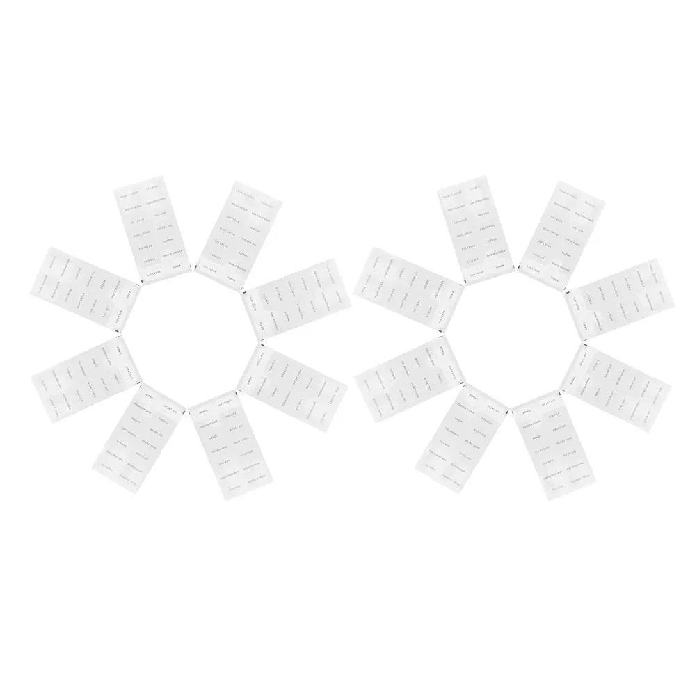 

20 Sheets Travel Toiletry Labels Clear Bathroom Shampoo Bottle Stickers for Travel Size Bottles Organization Label