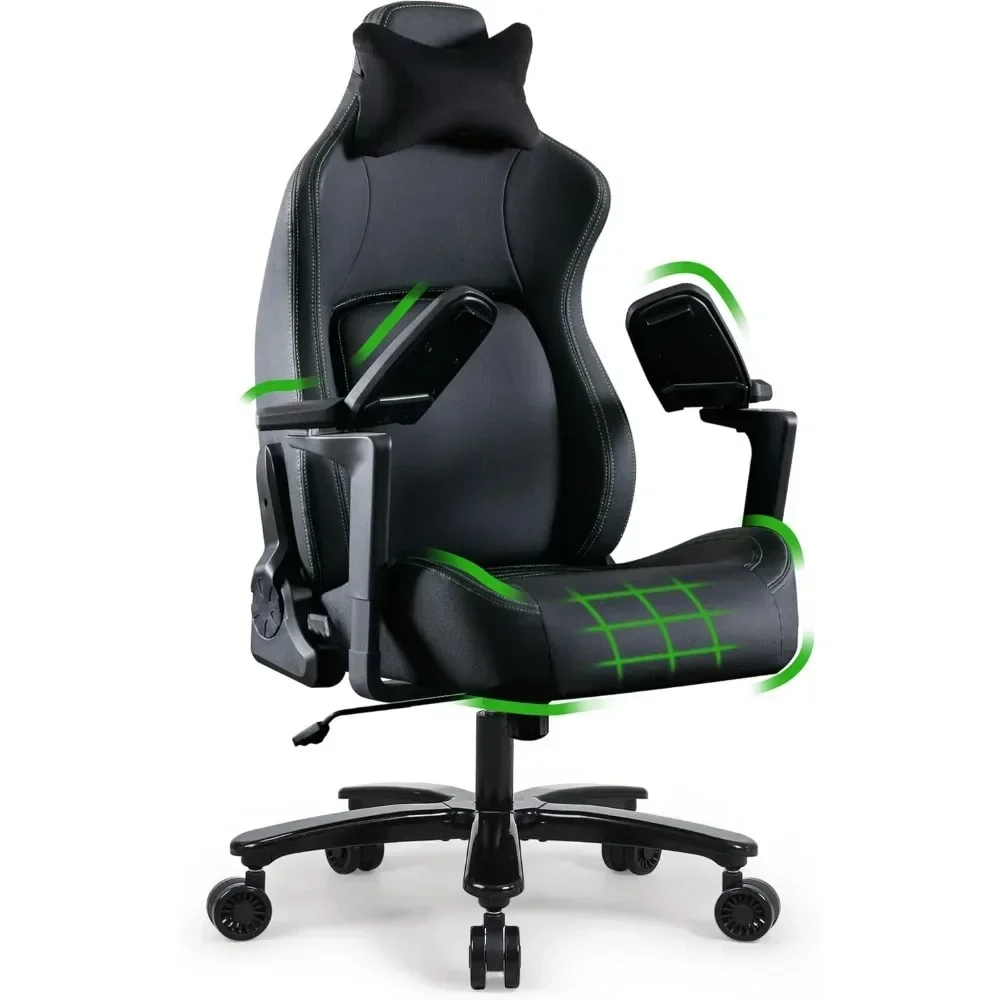 

Big and Tall Gaming Chair 450 lbs High-Back Ergonomic Computer Gaming Chair with Multifunctional Adjustable Armrests