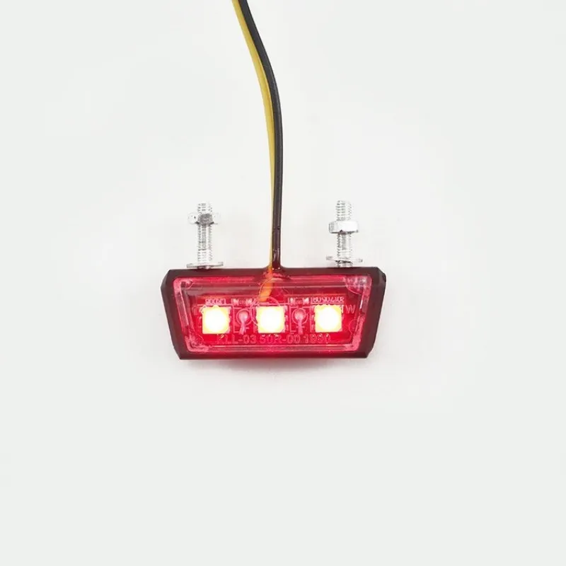 Universal Motorcycle License Plate LED Light 12V Plastic Mini Number License Plate Lamps White Red Yellow Blue Warning Tail Lamp