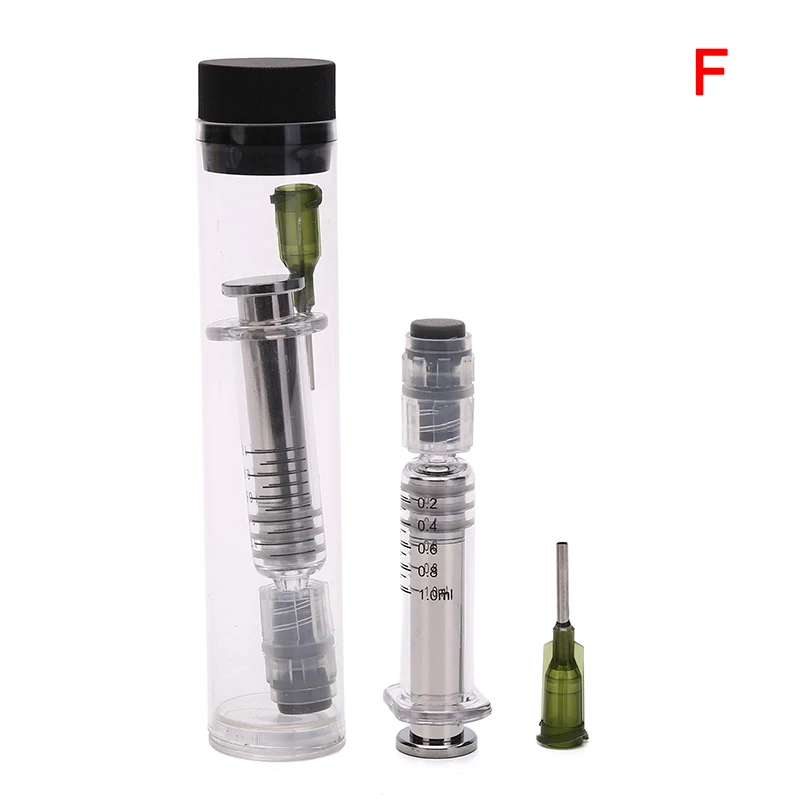 1PC 1ML / 3ML / 5ML Luer Lock Syringes Screw Blunt Tip Needles Caps For Industrial Dispensing