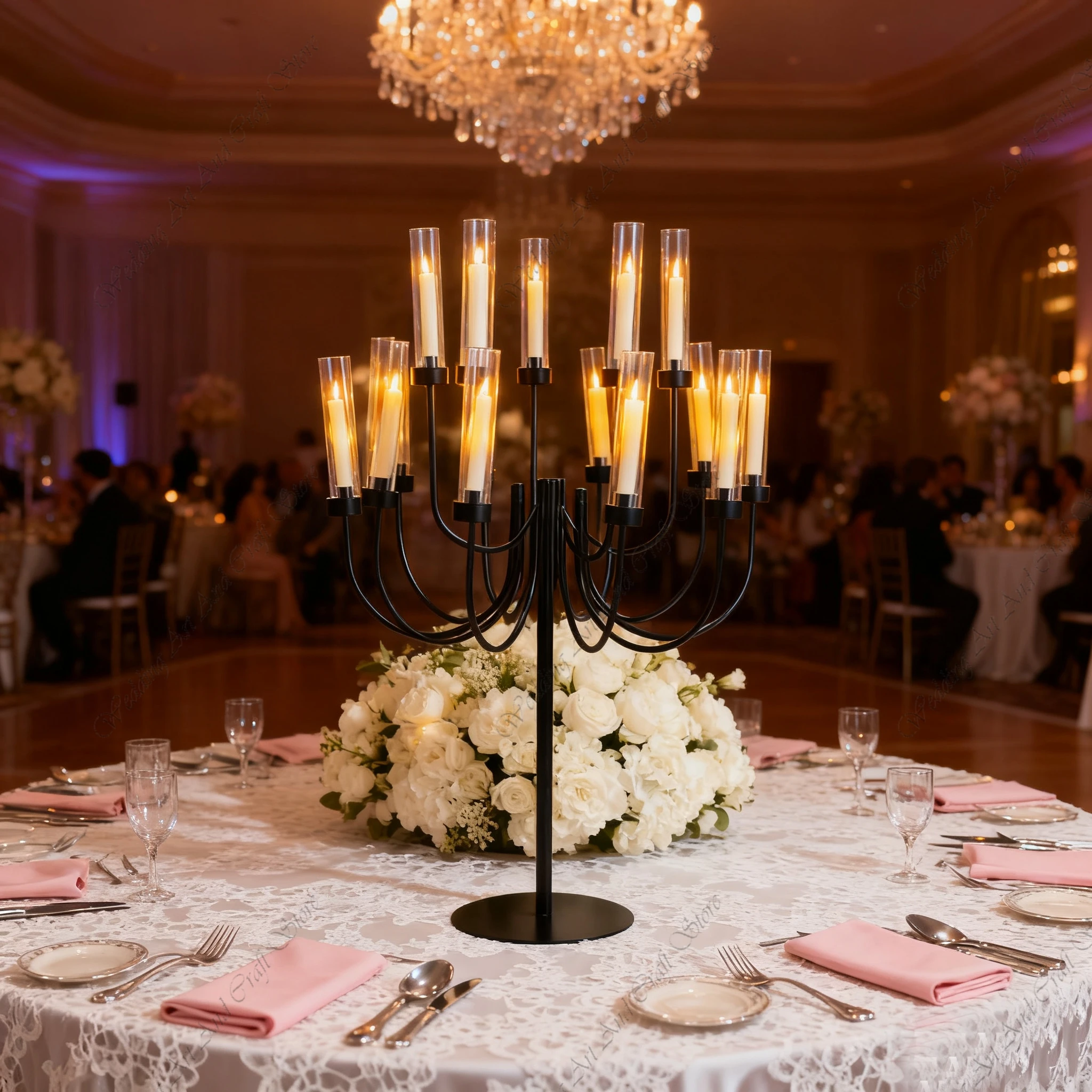 

5 шт. 15 оружия f30, железные, черные акриловые подсвечники, центральная часть стола, канделябры, фонари, банка для свечей для свадебного декора ivy213