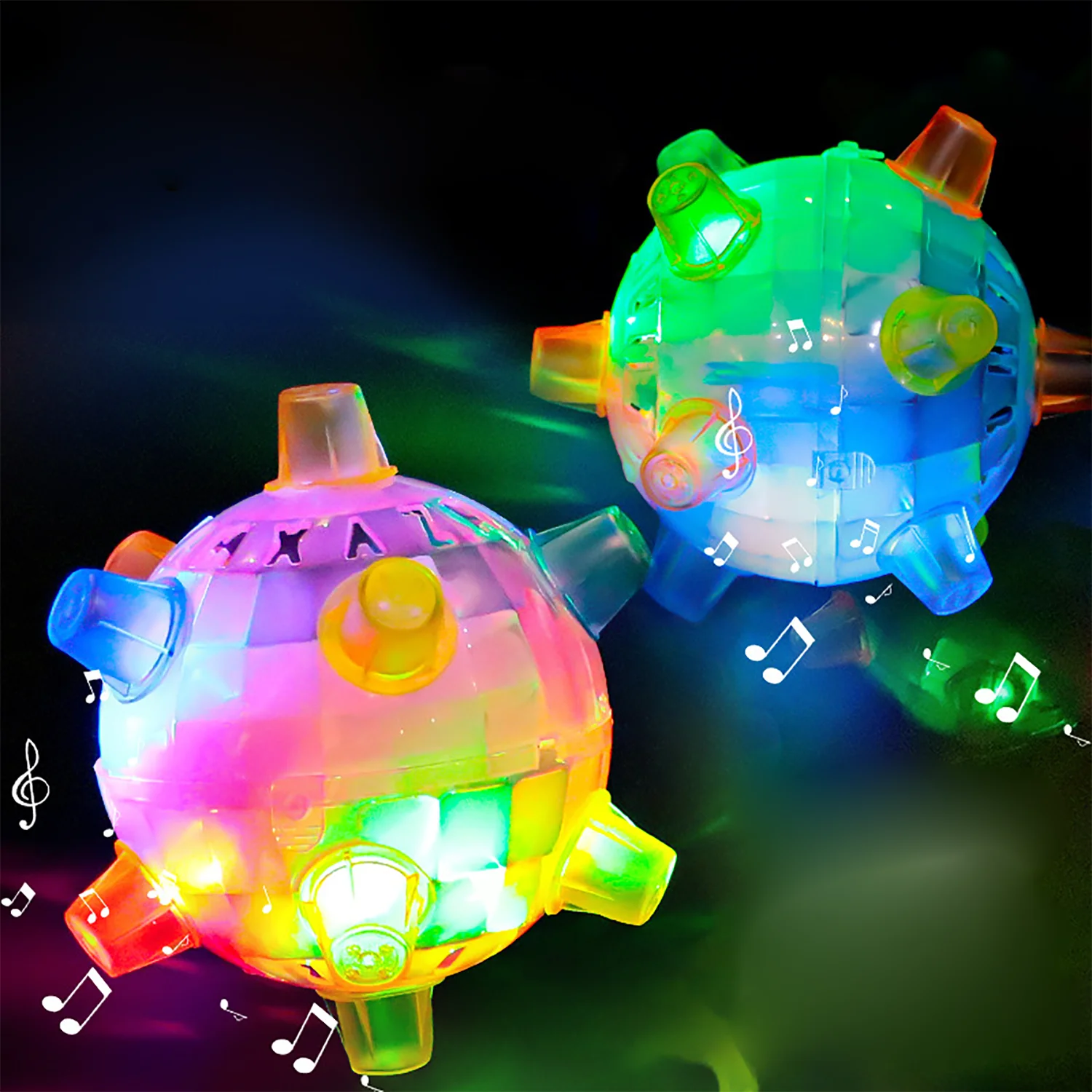 

Luminous Jump Ball Creative Flash Music Vibration Elastic Dance Ball Toy Stress Relief