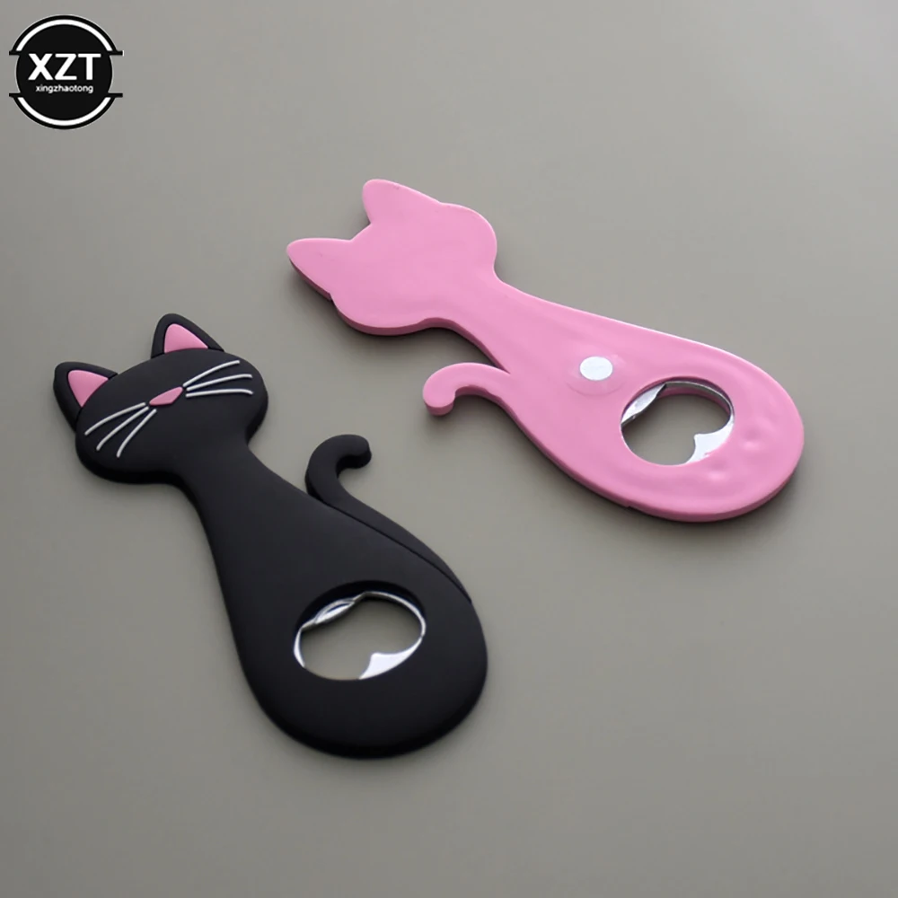 Cute Magnetic Refrigerator Bottle Opener Cartoon Beer Bottle Opener Cat Magnet Refrigerator Decoration Fridge Magnet Beer Opener