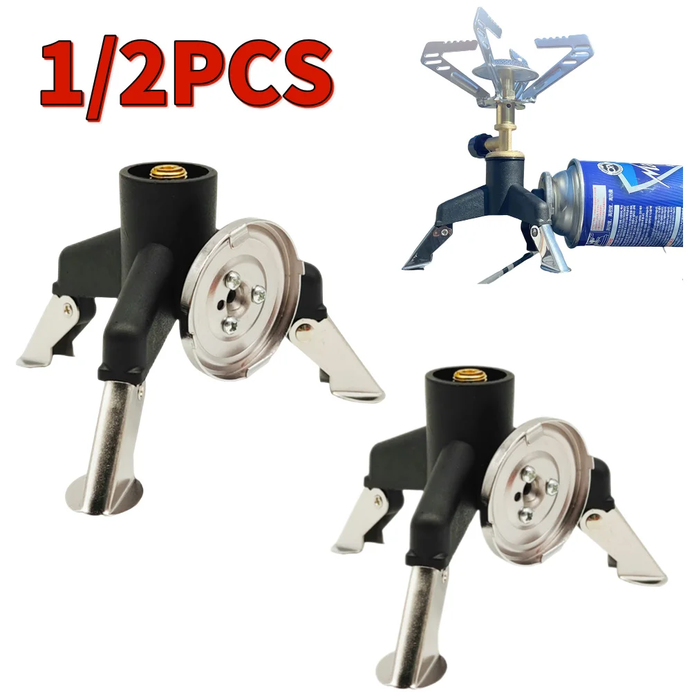 1/2PCS Outdoor Tripod Gas Stove Connector Ultralight Tank Stand Adapter Three Legs Gas Tank Adapter Camping Hiking Aceesoories