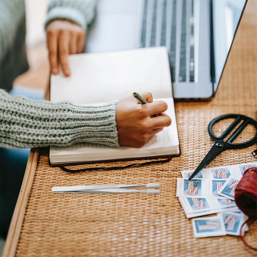 

15pcs False Eyelash Tweezers Stainless Steel Lightweight Durable Professional Home Use Stamp Collecting Photo eyelash clip