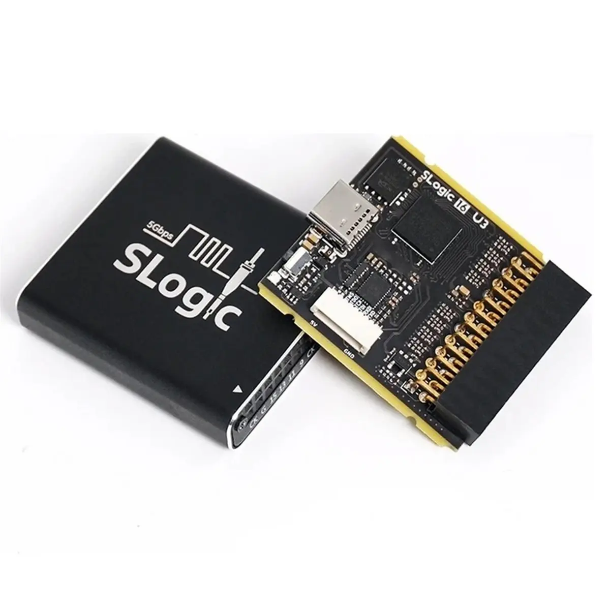 SLogic16U3 Super-Speed Logic Analyzer 16CH 800M Adjustable Threshold for WIN Linux Samplerate 5Gbps USB3