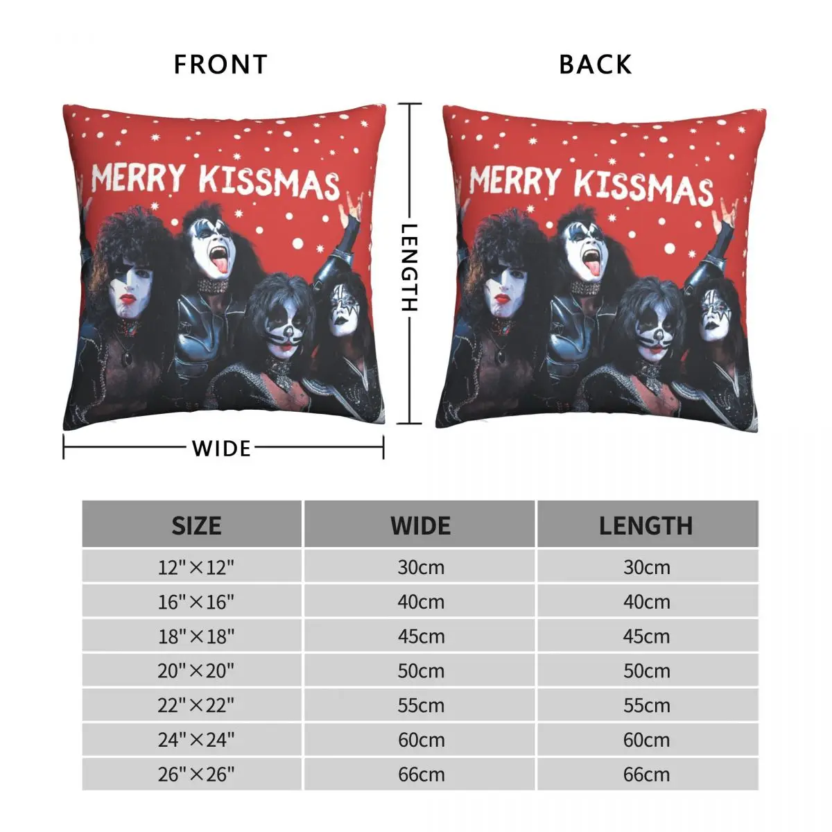 Merry Kissmas Square Pillowcase Polyester Linen Velvet Creative Zip Decor Throw Pillow Case Bed Cushion Cover