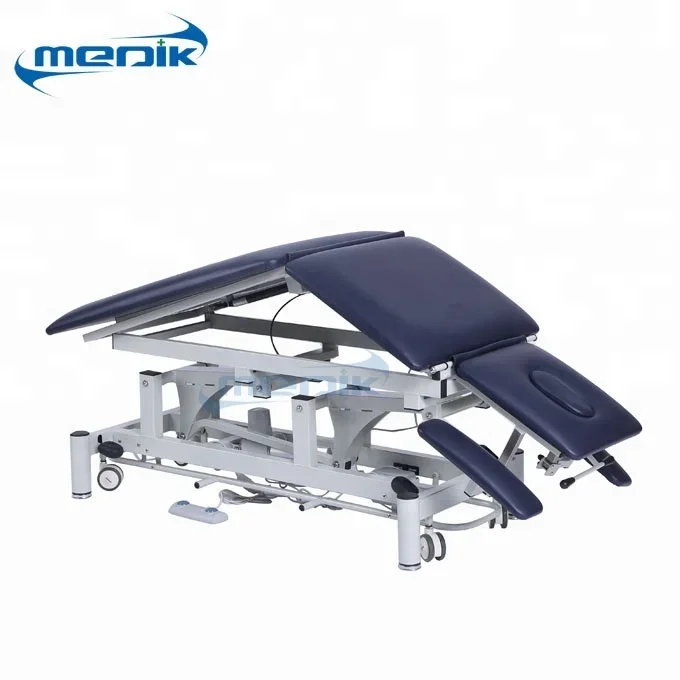 Height Adjustable Portable Physiotherapy Bed Examination Couch Table Electric With Roll Holder