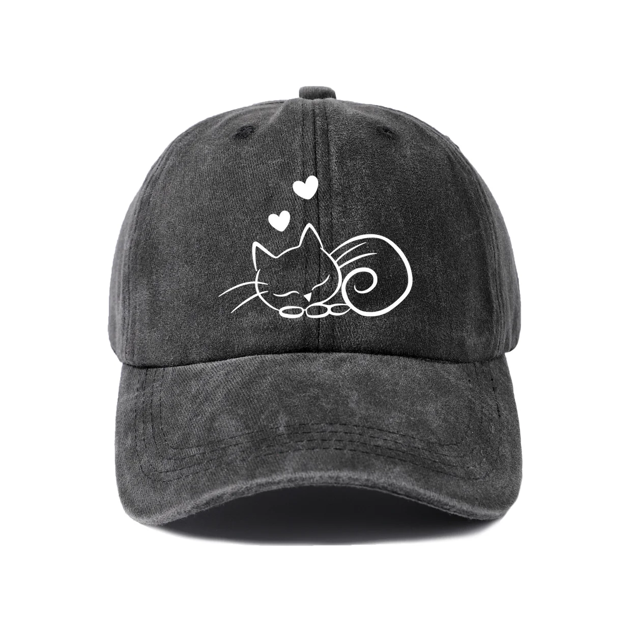 Expressive Slogan Graphic Baseball Cap, Vintage Washed Adjustable Unisex Dad Hat, Everyday Gift