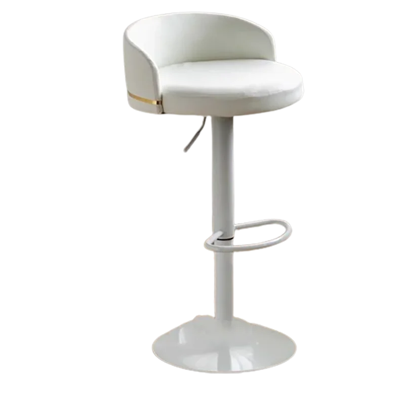 Leather Stylish Bar Chairs Support White Swivel Luxury Chairs Nordic Office Taburetes Para Barra De Cocina Modern Furniture