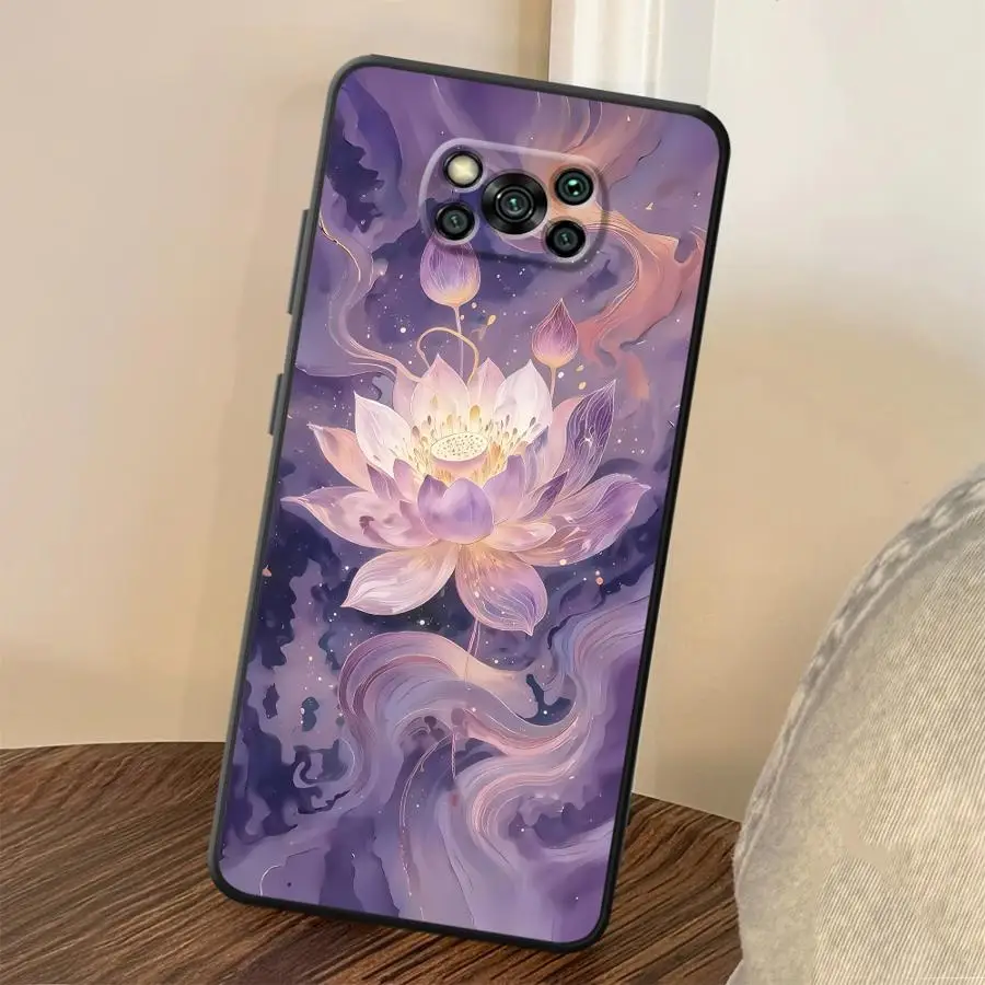 Artistic Lotus Funda Phone Cover Case for Xiaomi Poco F8 C61 X3 X4 X5 X7 Pro M5 C75 C50 F1 M3 M4 M7 F3 C71 view 3