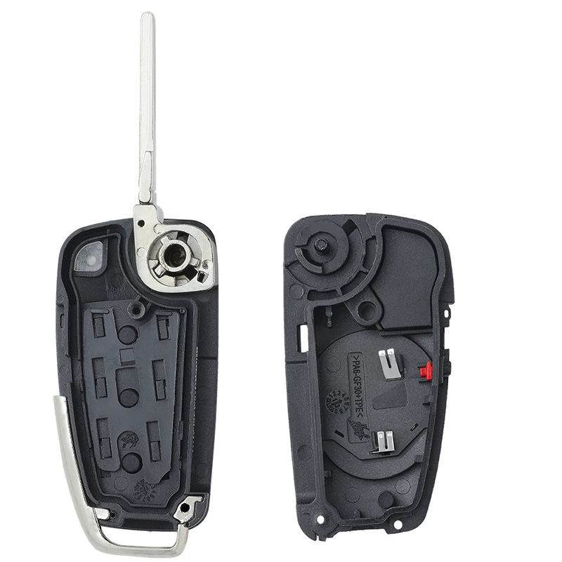 KEYECU 3+1 4 Buttons Case for Audi A6L Q7 A2 A3 A4 A6 A6L A8 TT 2008 2009 2010 2011 Folding Flip Remote Car Key Shell Cover Fob