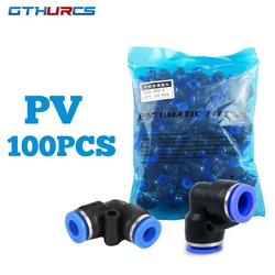 100 pcs Pneumatic Fittings type PV Air Hose Quick Coupling 4mm 6mm 8mm 10mm 12mm Pneumatic Parts Push in