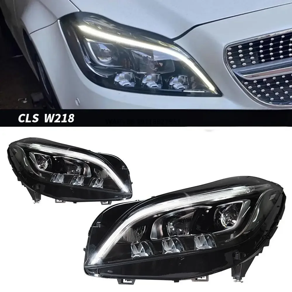 New 12V for CLS W218 2006-2016 LED DRL Day Running Lights with High/Low Beam Auto Lamps