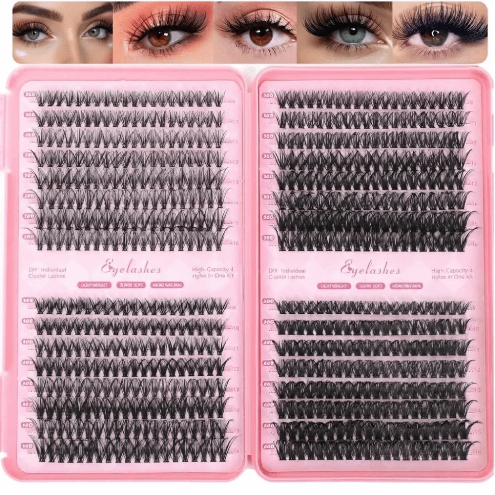 Eyelash Extension Volume Styles - Natural Look False Eyelashes Wispy Style