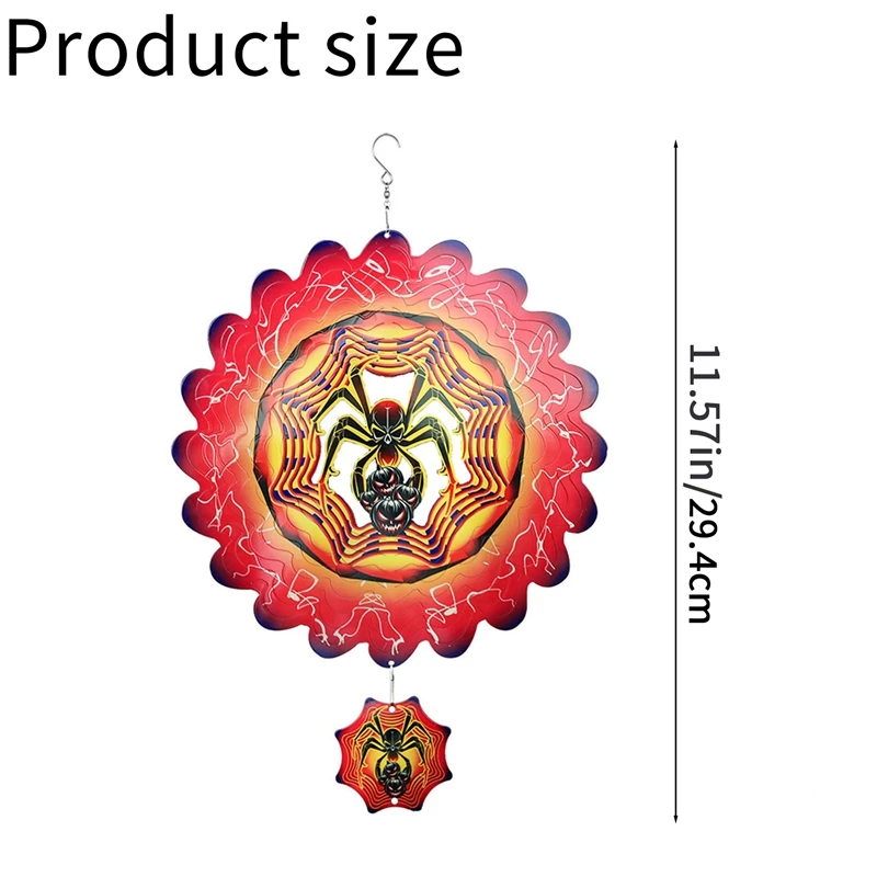 2x 3d Wind Spinner Outdoor Dekoration Halloween Geschenk für Halloween Garten Dekor a