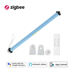 Moteur de rideau électrique intelligent Tuya Zigbee, moteur d'ombre à rouleau, batterie intégrée, tube de 37mm, 38mm, Alexa, Google Home, commande vocale