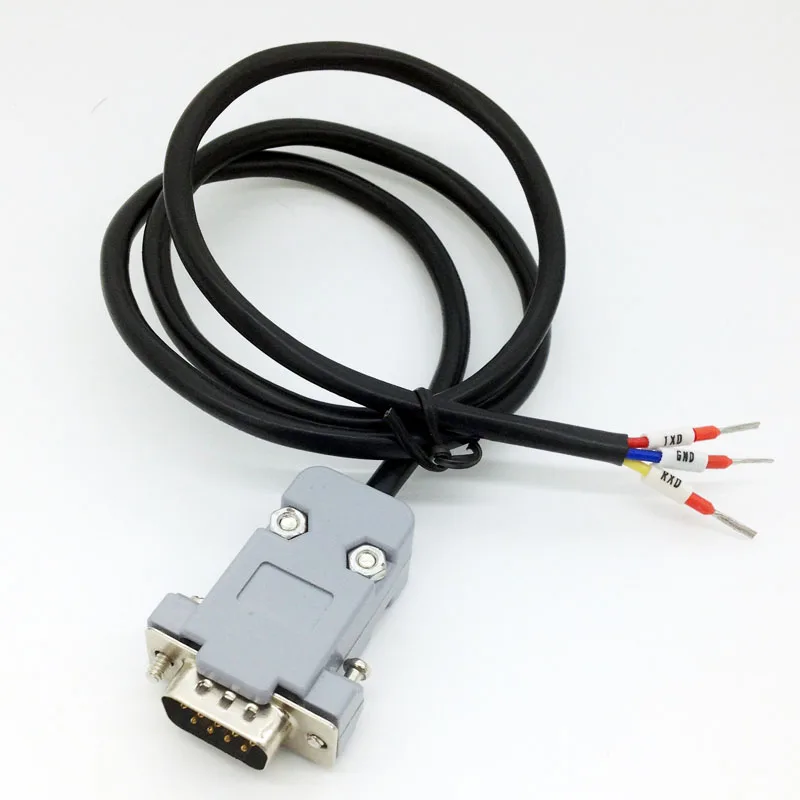 Serial Port Head DB9 Solder Free Connector Plug 9-pin Adapter Terminal RS232 Connector COM Port Male and Female Connectors