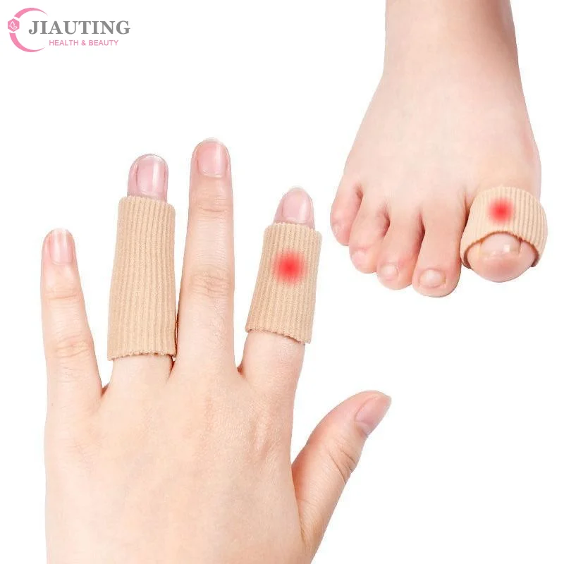 Silicone Tube Toe Gel Protector Cover Finger&Toe'S Fabric Gel Bandage Insoles Corns Blisters Pain Relief Soft Pads
