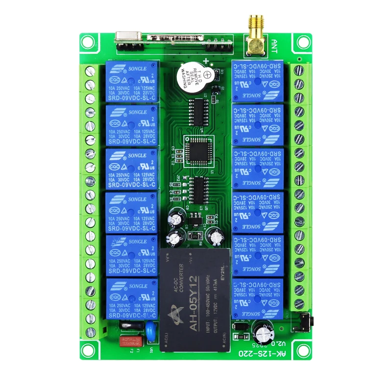 433MHz AC175-380V 12-Channel Remote Control Kit for Industrial Applications Electric Hoist Industrial Overhead Crane with Crane