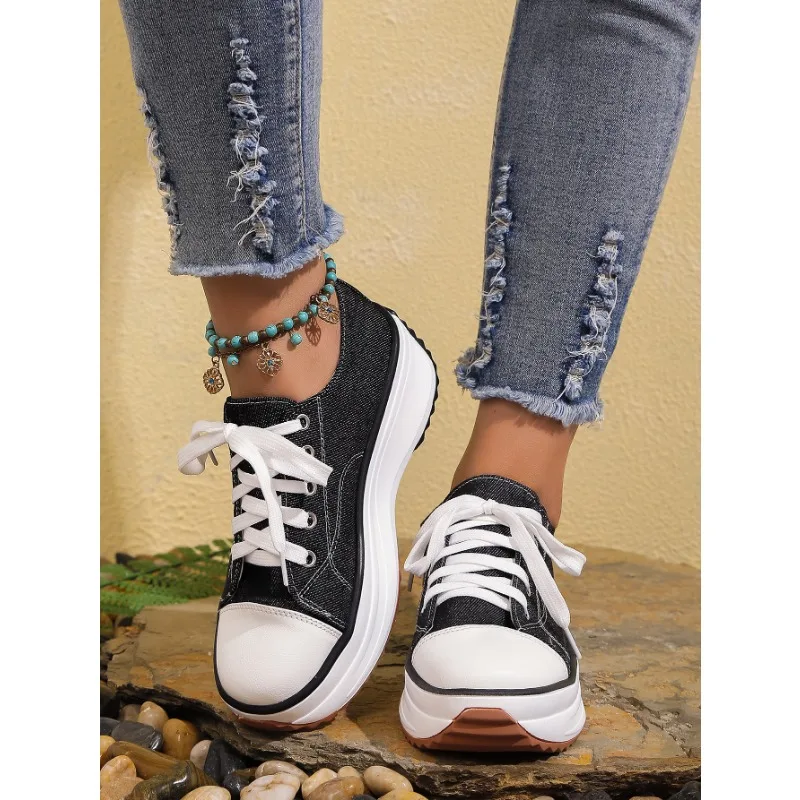 yellow pink blue Women Canvas Sneakers Women Casual Shoes Women Sneakers Shoes Flat Lace-Up Zapatillas Mujer Chaussure Femme 42