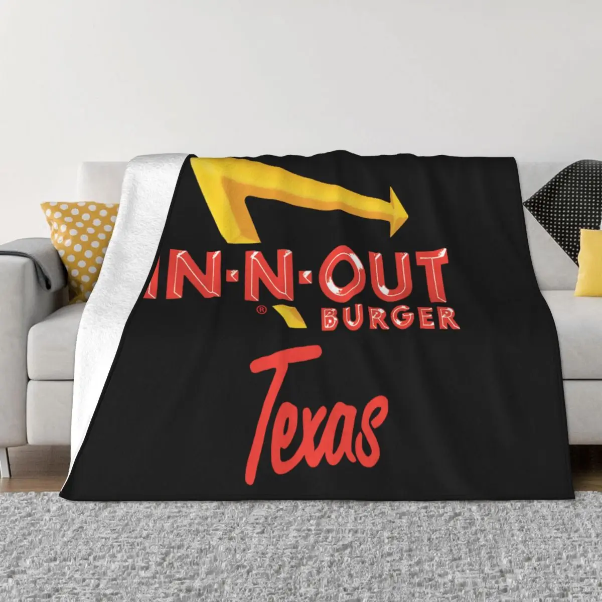 In And Out Burger Texas Mens Size3Xlblack Harajuku Funny Classic Gift Plus Size Sale Fashion Throw Blanket