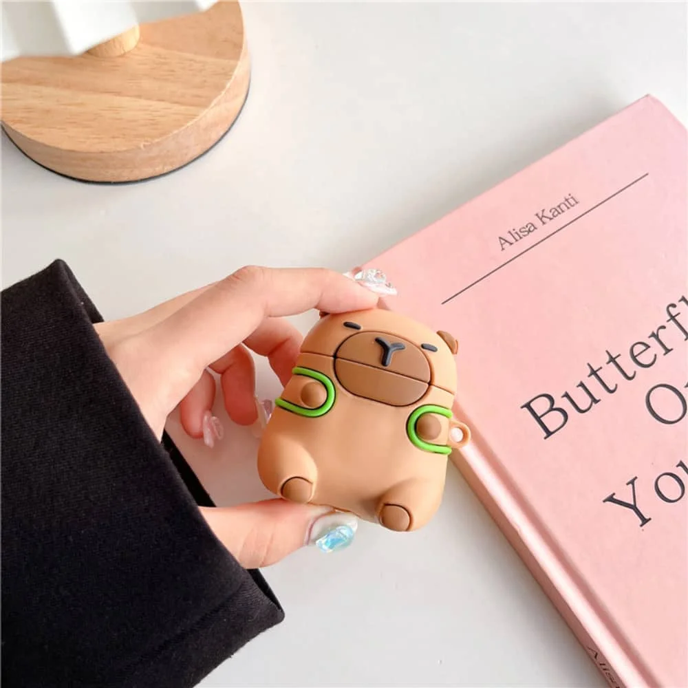 Earphone Case for AirPods Pro Cute Cartoon Capybara Turtle Headphone Case for AirPods 1 2 3 Pro 2rd Soft Silicone Protect Cover