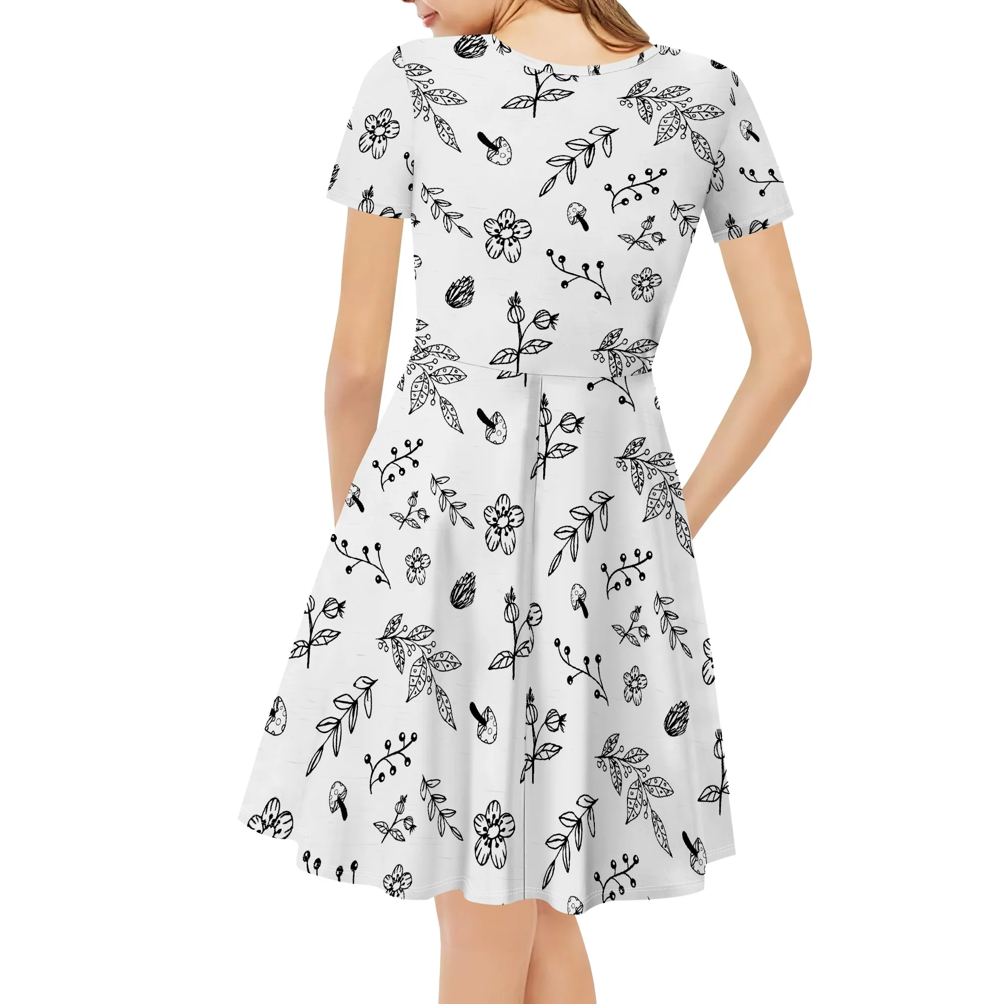 Women's clothing 2025 spring/summer new custom casual loose floral dress with suspender floral dress