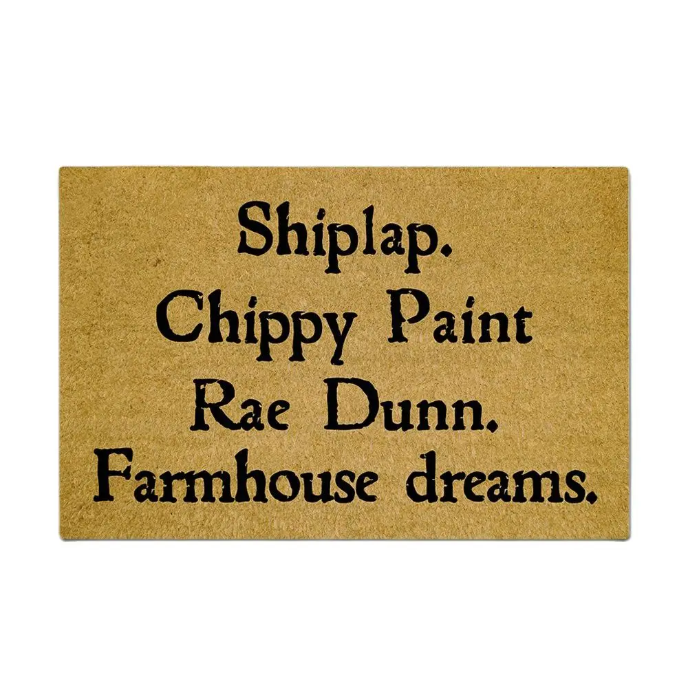 

Shiplap.Chippy Paint Rae Dunn.Farmhouse Dreams Doormat Outdoor Rubber Welcome Kitchen Porch Decor Shoe Garage Rug Patio Door Mat