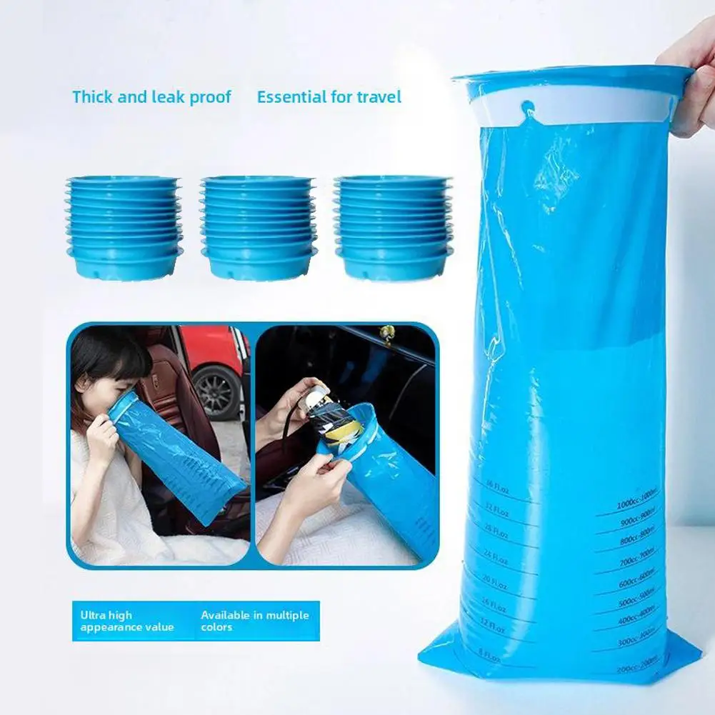 1000ml Vomit Bags Disposable Barf Bags Puke Nausea Bags For Travel Plane Motion Sickness Car Aircraft Bus Kids Pregnant ﻿ E9P8