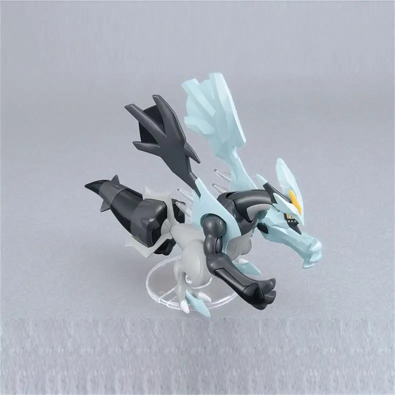 Bandai Original Pokemon Black Kyurem No.27 Evolution Kit Anime Action Figures Assembly Model Toy Gift for Kids