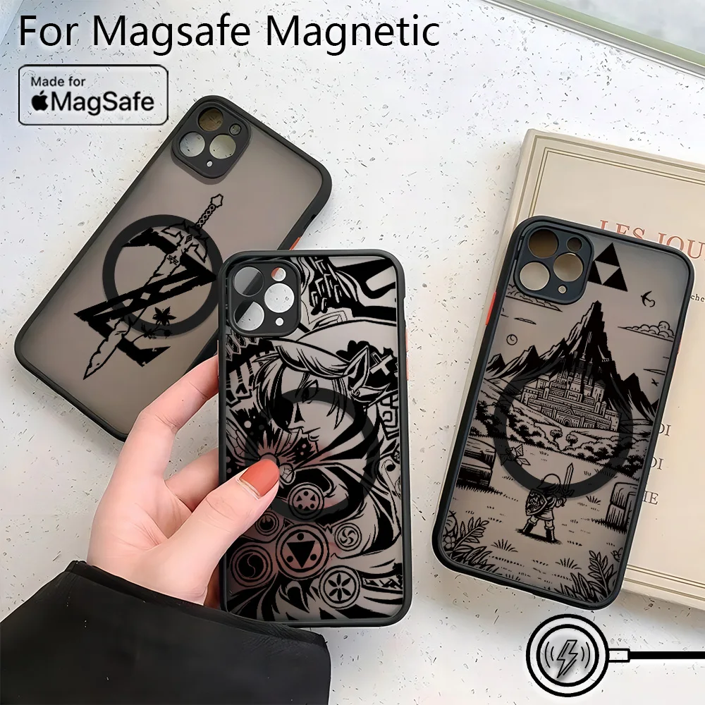 Funda para Teléfono con Diseño de The Legend of Zelda para Samsung Galaxy S26 S25 S24 S23 S22 S21 S20 FE Plus Ultra 5G, Carcasa Trasera Magnética Mate