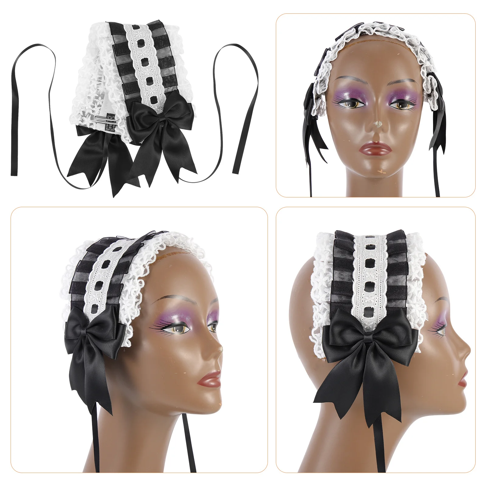 

Adorable Lolita Hair Ornament Premium Lace Material Soft Lightwight Headpiece Ideal for Party Carnival Birthday Celebration