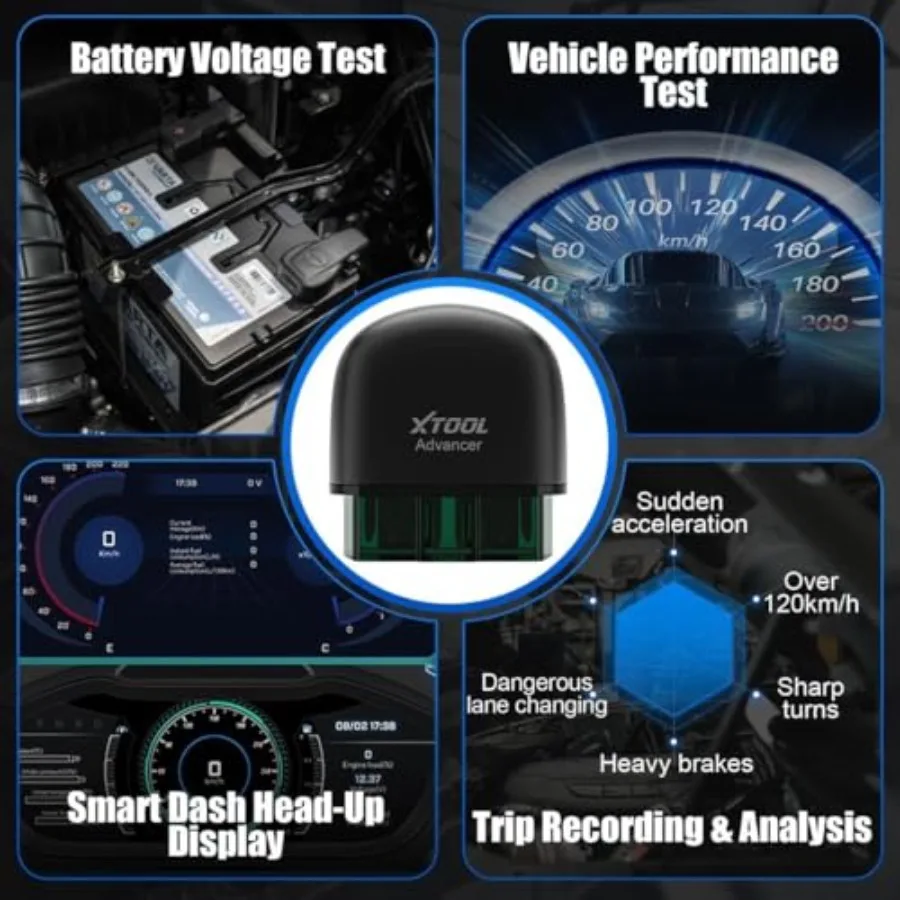 AD20 Pro Obd2 الماسح الضوئي للسيارة 2025 قارئ الرمز اللاسلكي آيفون أندرويد جميع أداة تشخيص النظام لفحص المحرك ABS SRS