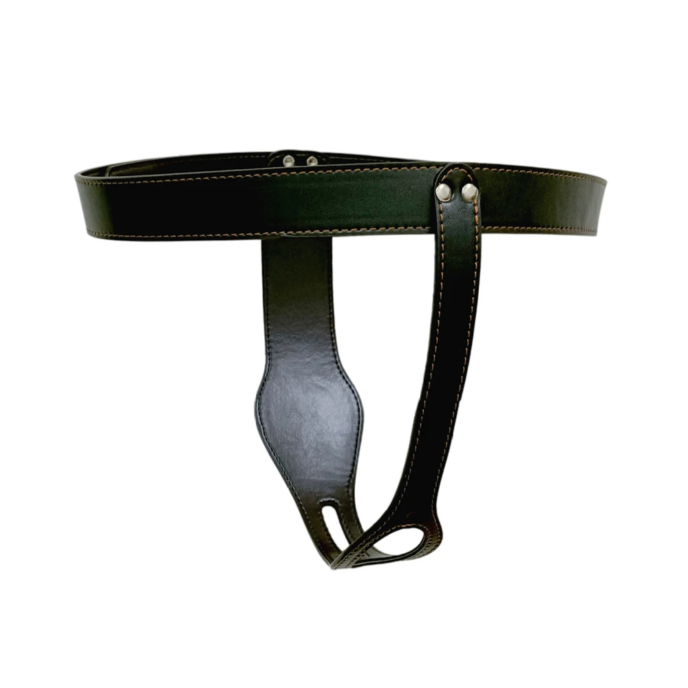 Leather Female Chastity Belt Masturbator Strap on Pants Adjustable Underwear Chastity Lock Device Sex Toys for Woman view 5
