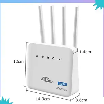 ABZW 4G LTE Wifi router RJ11 300Mbps Wifi 6 modem slot pro SIM kartu pro Evropu, Afriku, Asii a EU-PLUG 10 nejlepší prodej 4G router s RJ11 - №3