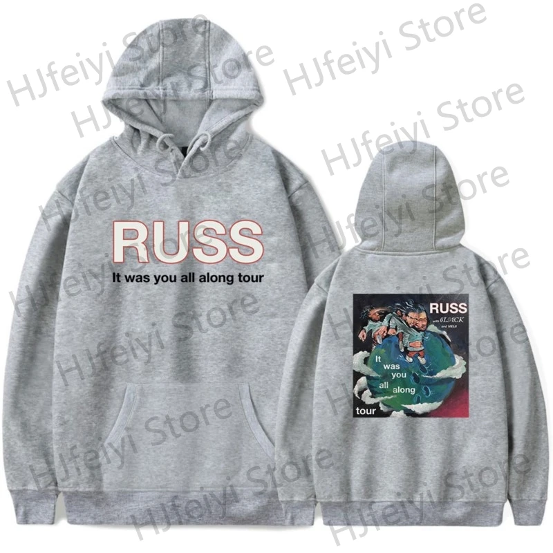 Russ It was you all along tour Hoodies Merch Winter For Men/Women Unisex Casuals Cosplay Long Sleeve Hooded Streetwear