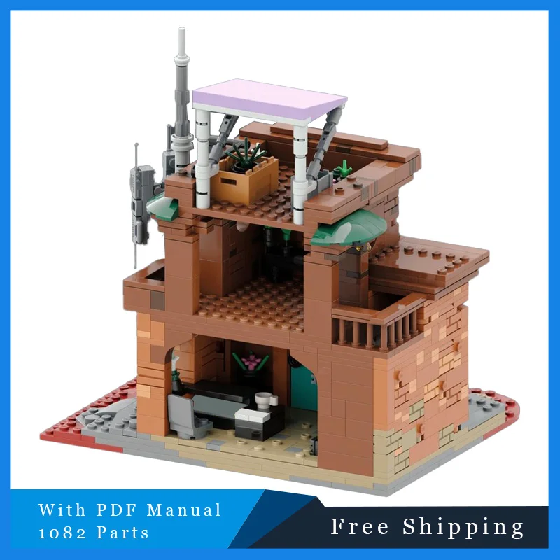 1082 PCS Star Battle Series Plant Shop Building Block Creative Architectural Bricks Model For Kid DIY Assembly Display Toy Gift