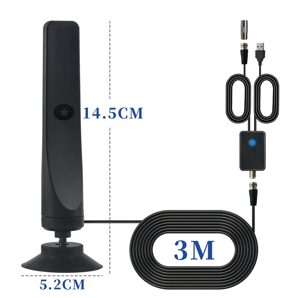 TV 안테나 스마트 TV용 실내 디지털 TV 안테나 1080P 모든 텔레비전 실내 고화질 지상파 DigitalTV HYP