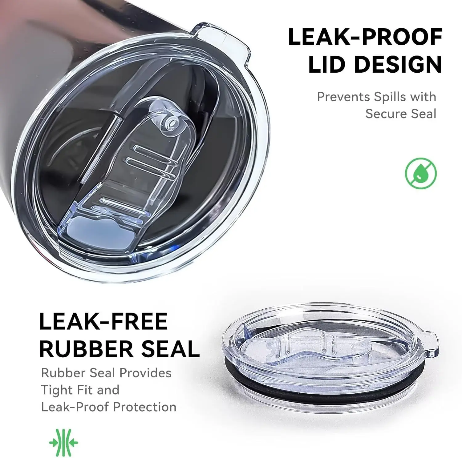 30oz Sliding Spill Proof Splash Resistant Sealed Lid Replacement Cover for Insulated Car Tumbler Portable Daily Travel Outdoor H