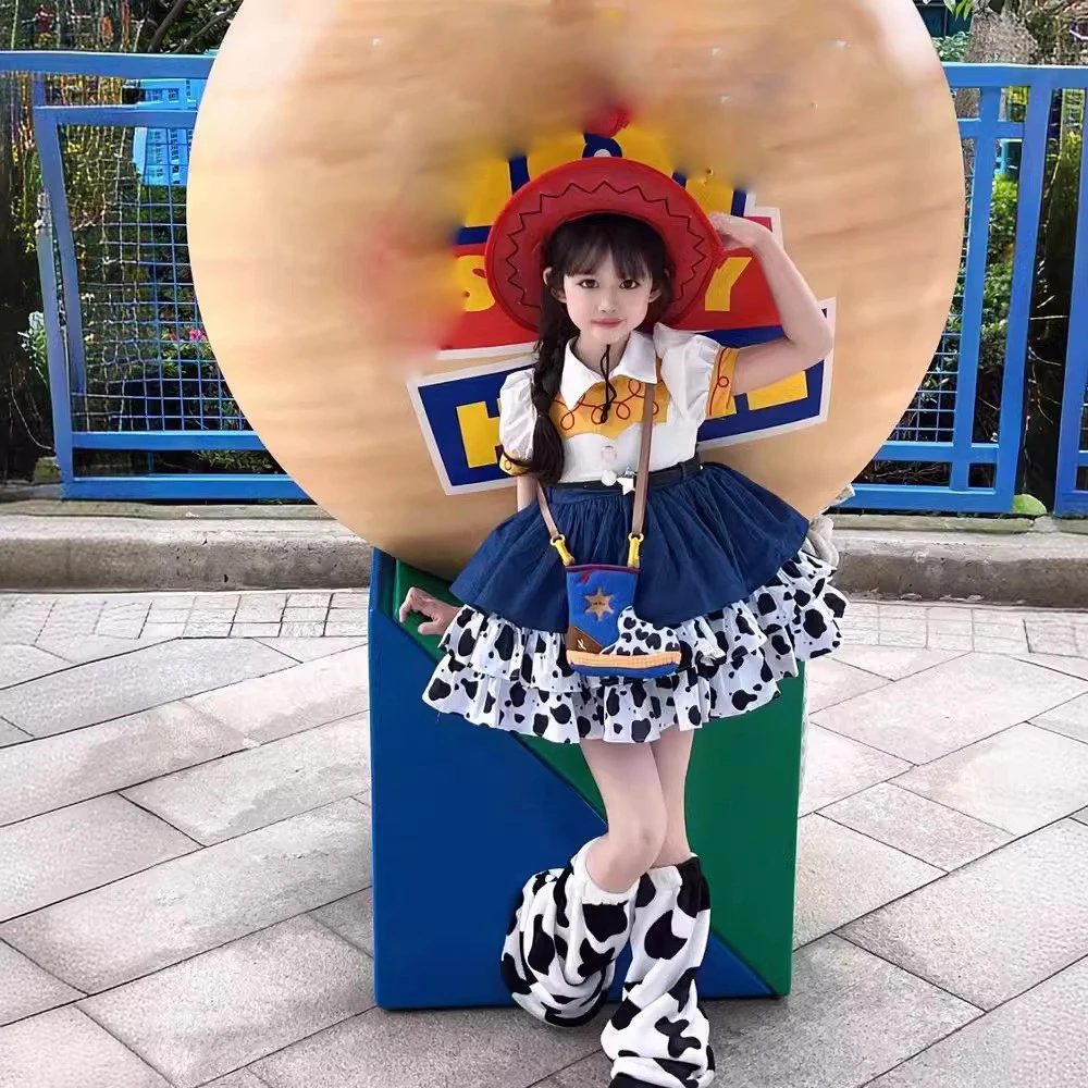 

Jessie Costume Girl Cartoon Movie Story Cowboy Doll Cosplay Dress Carnival Party Parade Fancy Princess Dress Birthday Gift