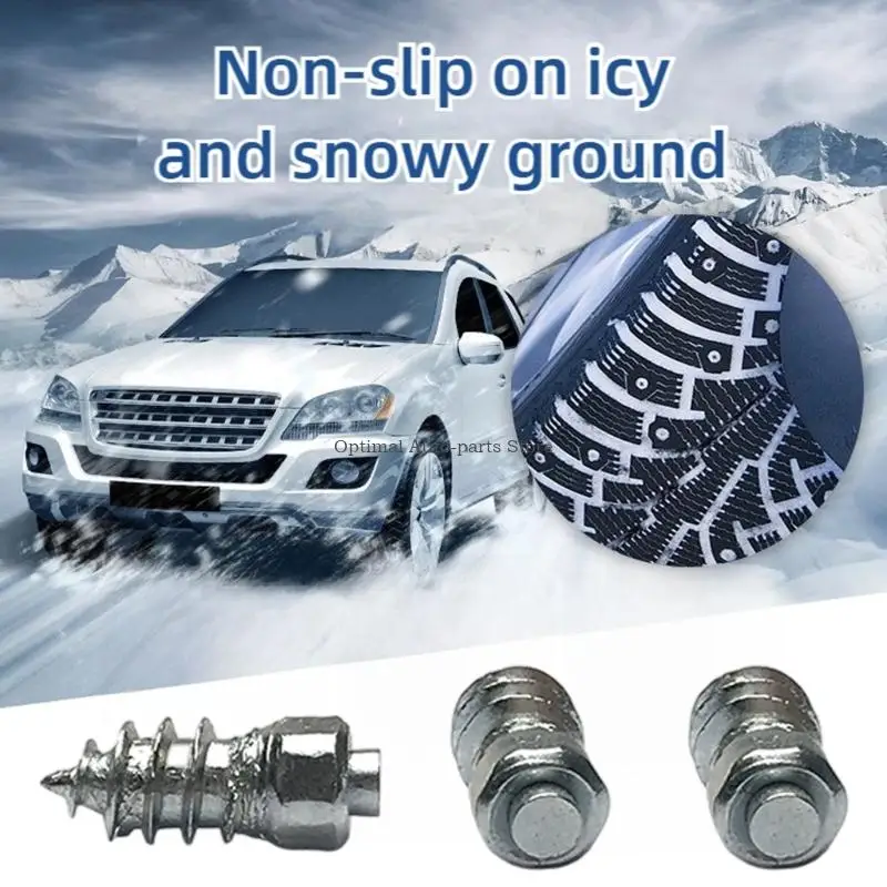 

(100 Pieces) 15mm Hard Alloy Screw Tire Studs – Works for Ice and Snow | Suitable for