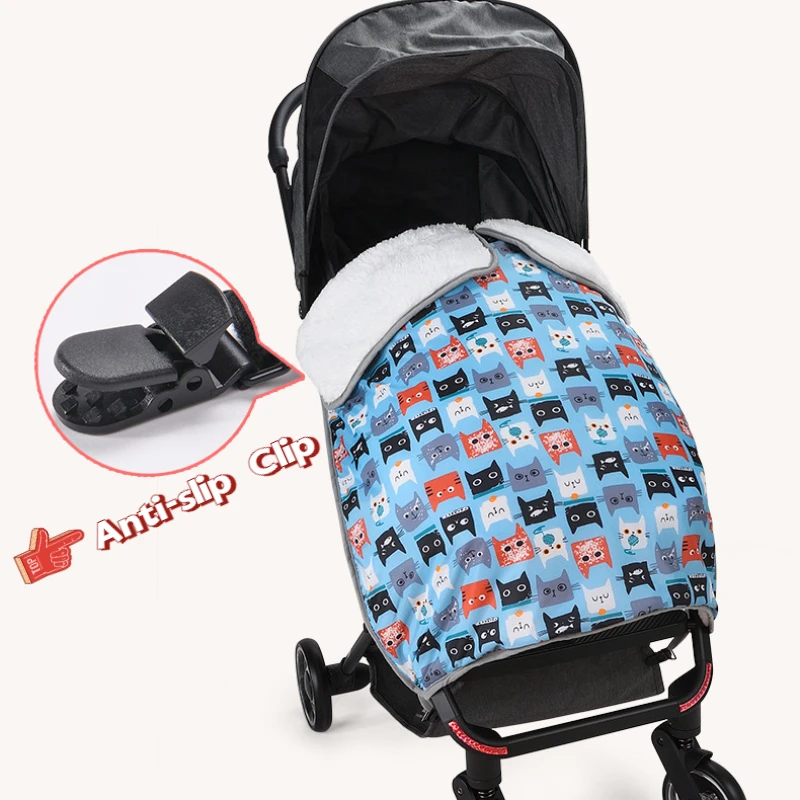 Baby Stroller Windproof Cover Blanket,with Warm Mantle for Children, Autumn and Winter Outing, Fleece Thickened Mantle Cuddle