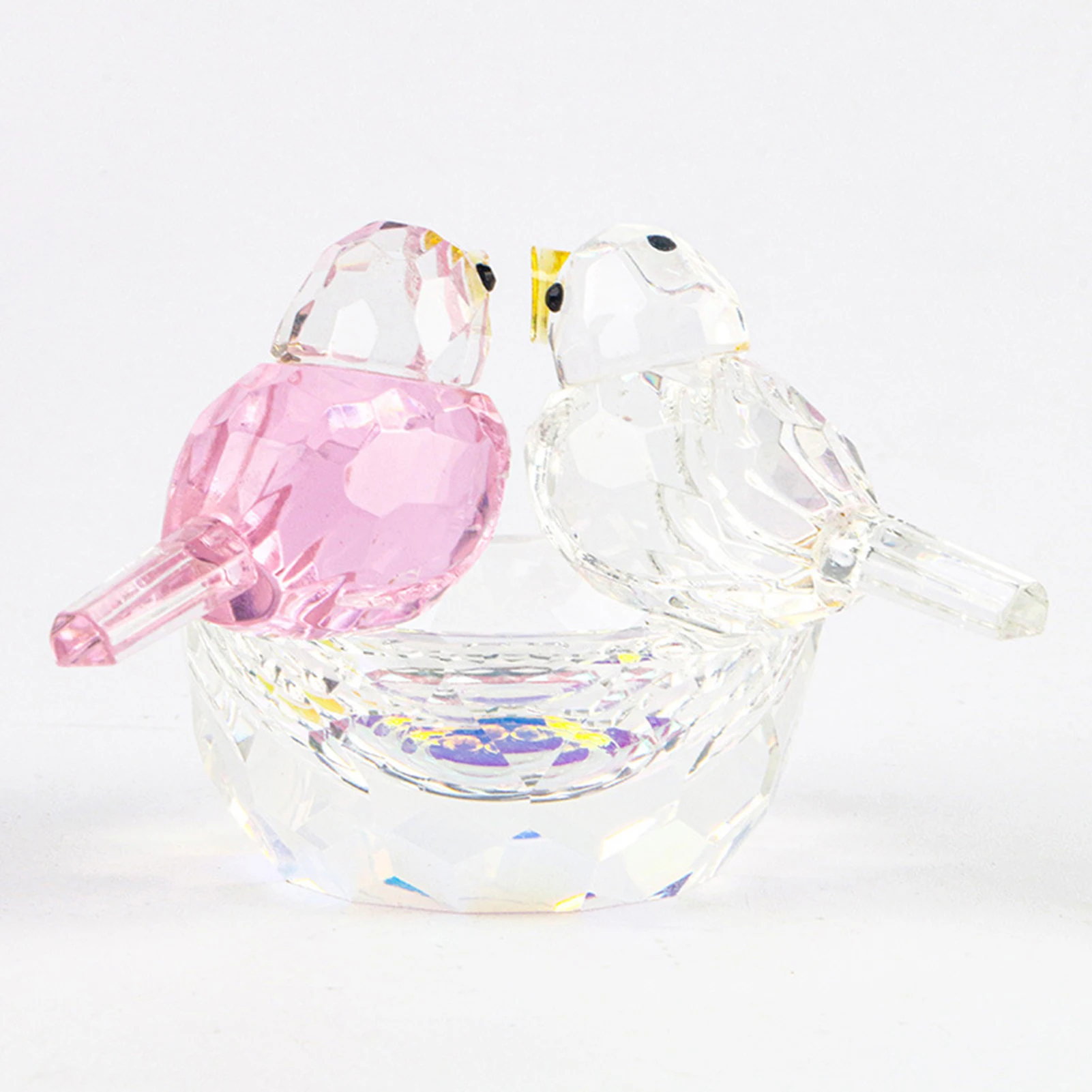 Crystal Bird Figurine Glass Cup Nail Art Cup Table Home Decor for Nail Art Manicure Care Tools